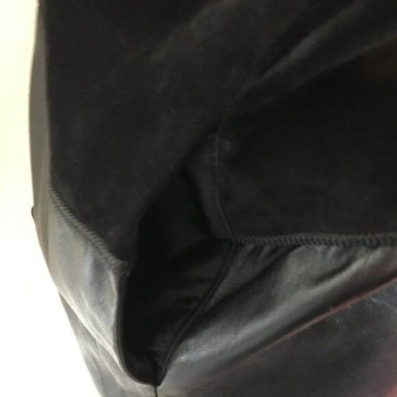 Vintage Glam Rock Oversized Sequin Suede Leather Black Rocker Chic Jacket SZ S - Picture 11 of 16